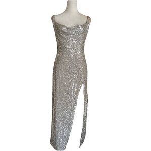 Free People Sequin Champaign Formal Dress